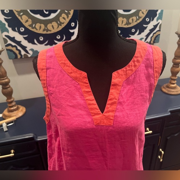 Sigrid Olsen 100% linen midi sleeveless dress like new size medium - Picture 3 of 7